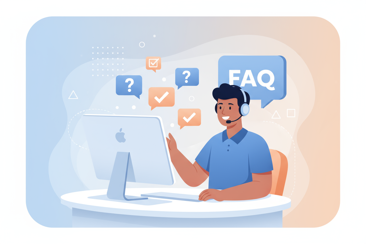 mi crei immagine per dare risposrte alle domande deic clienti